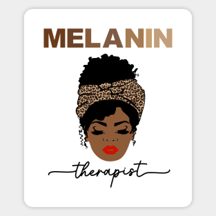 Melanin Therapist Cheetah Design Magnet